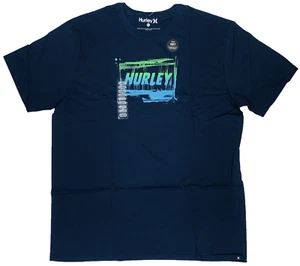 Hurley Squeegee Fishing Boat Premium Soft Short-Sleeve T-Shirt Tee Blue Size XL - Picture 1 of 2