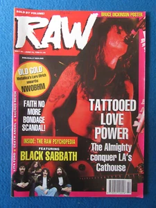 RAW Magazine Issue 46 May 1990 MUSIC METAL ROCK FAITH NO MORE THE ALMIGHTY LITA - Picture 1 of 6