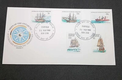 Ships Of Antartic Series II 1980 Envelope And Stamps - Image 1 of 2