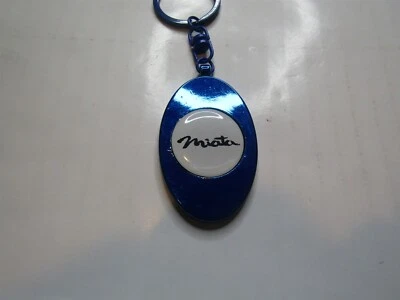 1990's 2000's MAZDA MIATA VINTAGE KEYCHAIN KEYRING BLUE CHROME — 第 1/2 张图片
