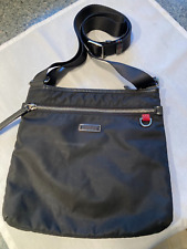 Tumi Crossbody Handbag Bag Black Nylon Silver Hardware
