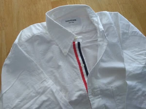 NWOT Thom Browne White Oxford Cloth Button Down Grosgrain TB3 15.5-34 Medium - Picture 1 of 6