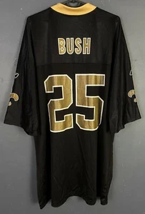 REEBOK MENS NEW ORLEANS SAINTS REGGIE BUSH #25 NFL FOOTBALL SHIRT JERSEY SIZE XL - Picture 1 of 10