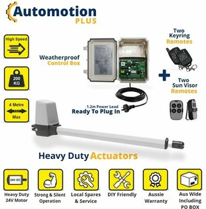 Swing Gate Motorised Kit DC Powered with Internal Transformer ✔4 Remote Controls - Picture 1 of 10
