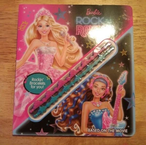 Barbie in Rock 'n Royals Storybook with Bracelets New - Picture 1 of 2