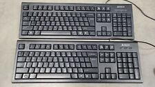 Lot of 2 A4Tech USB Keyboards KRS-85 Tested & Working Natural A