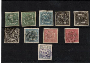 Estados Indios.-Conjunto de 10 sellos clásicos usados - Picture 1 of 2