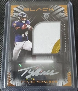 2021 Panini Black Tylan Wallace RPA Rookie Patch Auto /50 - Picture 1 of 2