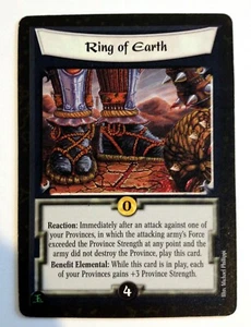 Ring of Earth L5R Legend of the Five Rings CCG Fire and Shadow - Picture 1 of 1