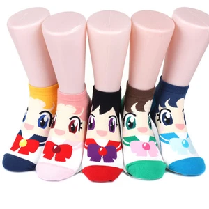 Sailor Moon Animation Series Calcetines de mujer 6pairs (6color) = 1pack hecho en Corea - Imagen 1 de 9