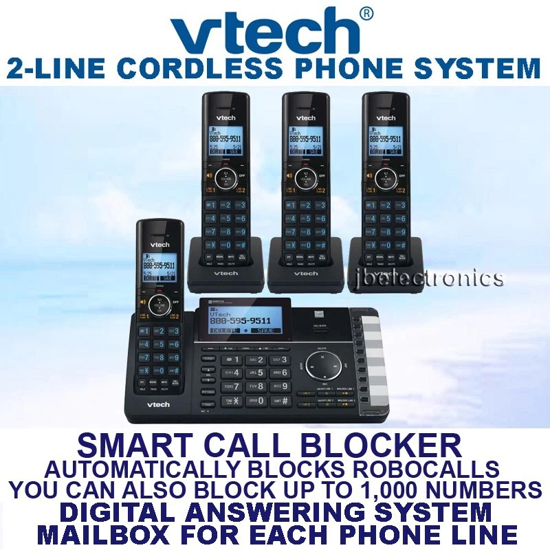 VTECH DS6251 DECT 6.0 2-ЛИНЕЙНЫЙ БЕСПРОВОДНОЙ ТЕЛЕФОН + 3 БЕСПРОВОДНЫЕ ТРУБКИ-SMART CALL BLOCK - Изображение 1 из 1