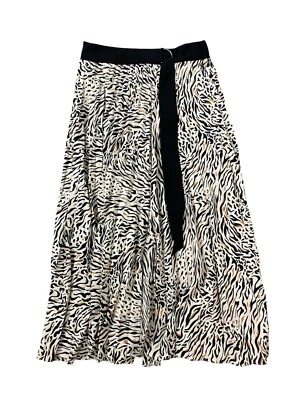 BNWT TopShop Women's Size 6 UK (EUR 34)  Animal Print Pleated Skirt RRP £39 - Image 1 of 4