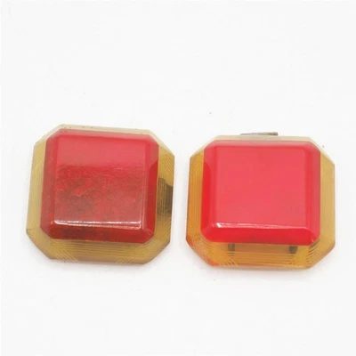 Hebilla de cinturón de plástico de baquelita roja para mujer Foto 1 de 2