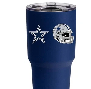 DALLAS COWBOYS 30oz Tumbler The Memory Company with Bottle Opener Bottom NEW - Picture 1 of 5
