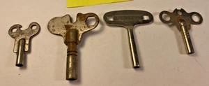 Antique Vintage Clock Winding Keys Lot of 4, 1 is marked Vigor CM 604  Lot #47 - Picture 1 of 4