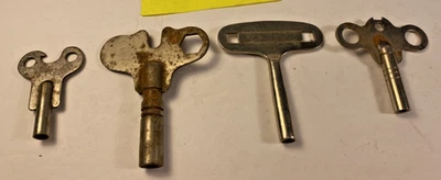 Antique Vintage Clock Winding Keys Lot of 4, 1 is marked Vigor CM 604  Lot #47 - Image 1 of 4