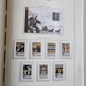 GUERNSEY 2015 William Morris gebeizte Fenster Weihnachtsausgabe, inkl. Penny schwarz M/S.MNH - Bild 1 von 1