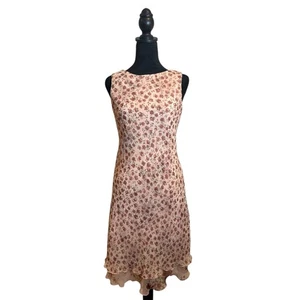 Vintage Y2K Rabbit Rabbit Rabbit Sleeveless Floral Layered Midi Dress Size 6 - Picture 1 of 7