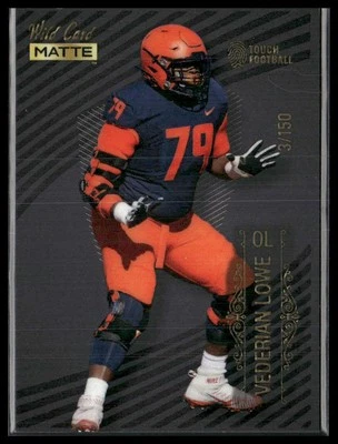 2022 Wild Card Matte #MB-128 Vederian Lowe Touch Football Black #/150 - Image 1 of 2