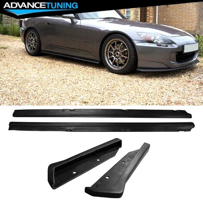Fits 00-09 Honda S2000 S2K AP1 AP2 JDM Style Side Skirts + Apron Spats Splitter Foto 1 de 4