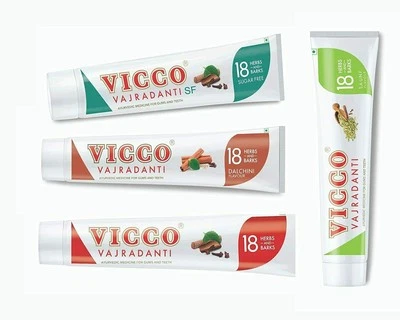 Vicco Vajradanti Zahnpasta Herbal Ayurvedic Gums Teeth Saunf Dalchini SF Vegan - Bild 1 von 4