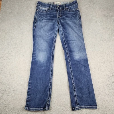 Pantalones de mezclilla Ariat para mujer 31R azul REAL Western Wear pierna recta desteñidos Foto 1 de 4