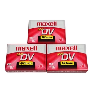 (3) Maxell Mini DV 60 Minute Digital Video Cassette - New & Sealed - Picture 1 of 3