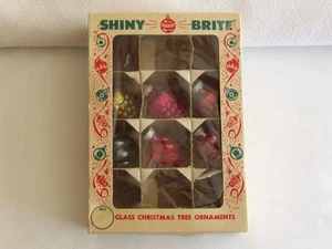 6 Vintage glänzend Brite Quecksilber Glas Ornamente Traube Cluster Wirbel/gerippt 2,5" - Bild 1 von 12