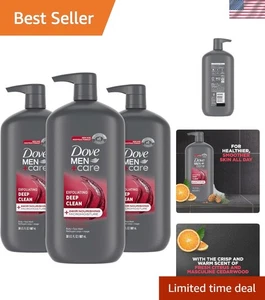 Jabón corporal hidratante de limpieza profunda Dove Men+Care, 30 OZ con microhumedad - Paquete de 3 - Imagen 1 de 8