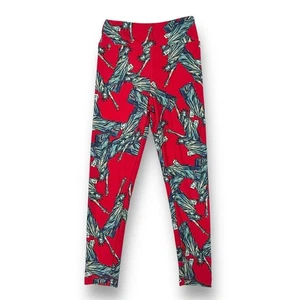 Lularoe Girls Size 5/6 Red Statue of Liberty Leggings - Picture 1 of 2