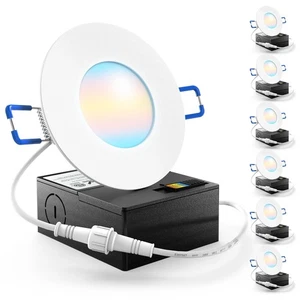 Sunco 6er Pack 3 Zoll LED-Einbauleuchten, ultradünne Deckenbeleuchtung, 500 lm,... - Bild 1 von 7