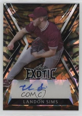 2023 Leaf Exotic Tiger Crystals /5 Landon Sims #BA-LS1 Auto - Image 1 of 2