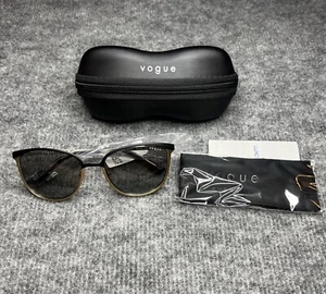 Women’s Sunglasses VOGUE Black Brushed Gold Grey Gradient 55 VO4002S 513411 - Picture 1 of 4