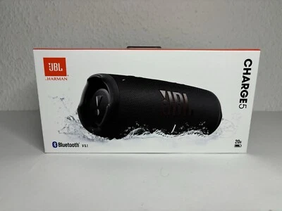 JBL Charge 5 Bluetooth Lautsprecher - Schwarz - NEU - - Bild 1 von 3