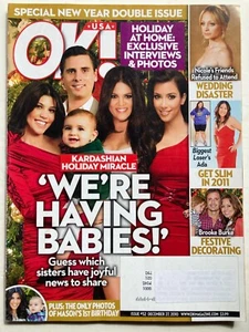 KIM, KHLOE & KOURTNEY KARDASHIAN December 2010 OK! Magazine - Picture 1 of 1