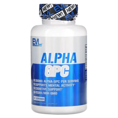 ️Alpha ️(GPC) Booster 600mg per Serving 60 Capsules by EVLution Nutrition 🙂�