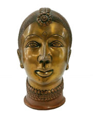 Metal Female Head Sculpture Bronze Made Statue For Decoration Indian Handcrafted