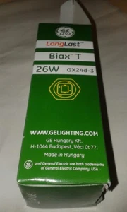 Lotto di lavoro 2 lampade fluorescenti 26 w GE F26TBX/827/A/2 pin 35959 GX24d-3 - Foto 1 di 3