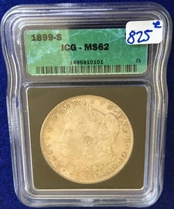1899-S Morgan Silver Dollar MS-62 - Picture 1 of 2