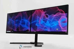 Dual Monitor Screen Setup 2 x 27" Frameless HDMI + New Dual Stand - Picture 1 of 23
