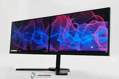 Dual Monitor Screen Setup 2 x 27" Frameless HDMI + New Dual Stand - Image 1 of 4