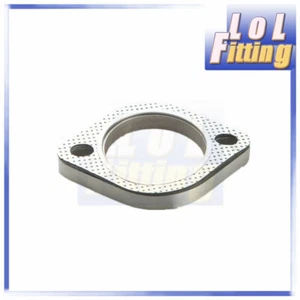 US 2.5" ID SS304 Exhaust Flange & Gasket Kit For 2-Bolt Turbo Manifold Downpipe - Picture 1 of 5
