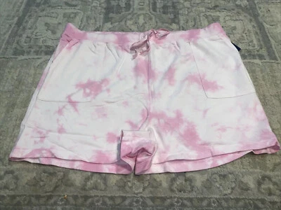 New Lucky Brand Tie Dye Pink White Lounge Shorts Size XL XLarge - Image 1 of 4