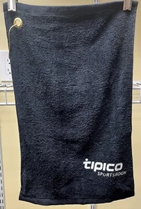 Tipico Sportsbook Abprime Primeline Black Golf Bag Towel w/ Clip 11.5 x 18 New - Picture 1 of 8