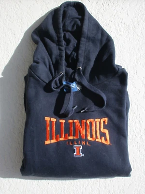 Illinois Fighting Illini NCAA Football Mens Medium Hoodie Old Varsity Brand - Image 1 of 3