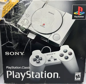Sony PlayStation Classic Mini Edition Video Game Console PS1.OPEN BOX 📦 DAMAGE - Picture 1 of 5
