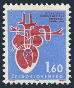 Czechoslovakia 1252,MNH.Michel 1482. 4th European Cardiological Congress,1964. - Picture 1 of 1