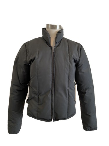 Giacca tampone vintage Gucci grigio antracite con fibbie argento sui lati