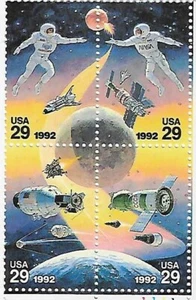 US Space Accomplishments 29c Stamp Block of 4 Scott #2631 - 2634 - Picture 1 of 1