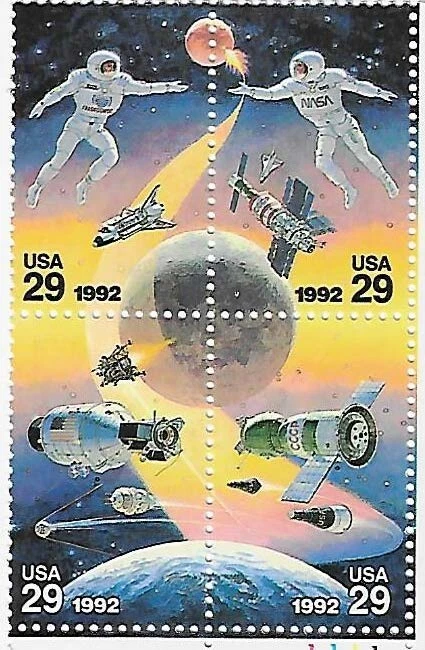 US Space Accomplishments 29c Stamp Block of 4 Scott #2631 - 2634 - Image 1 of 1